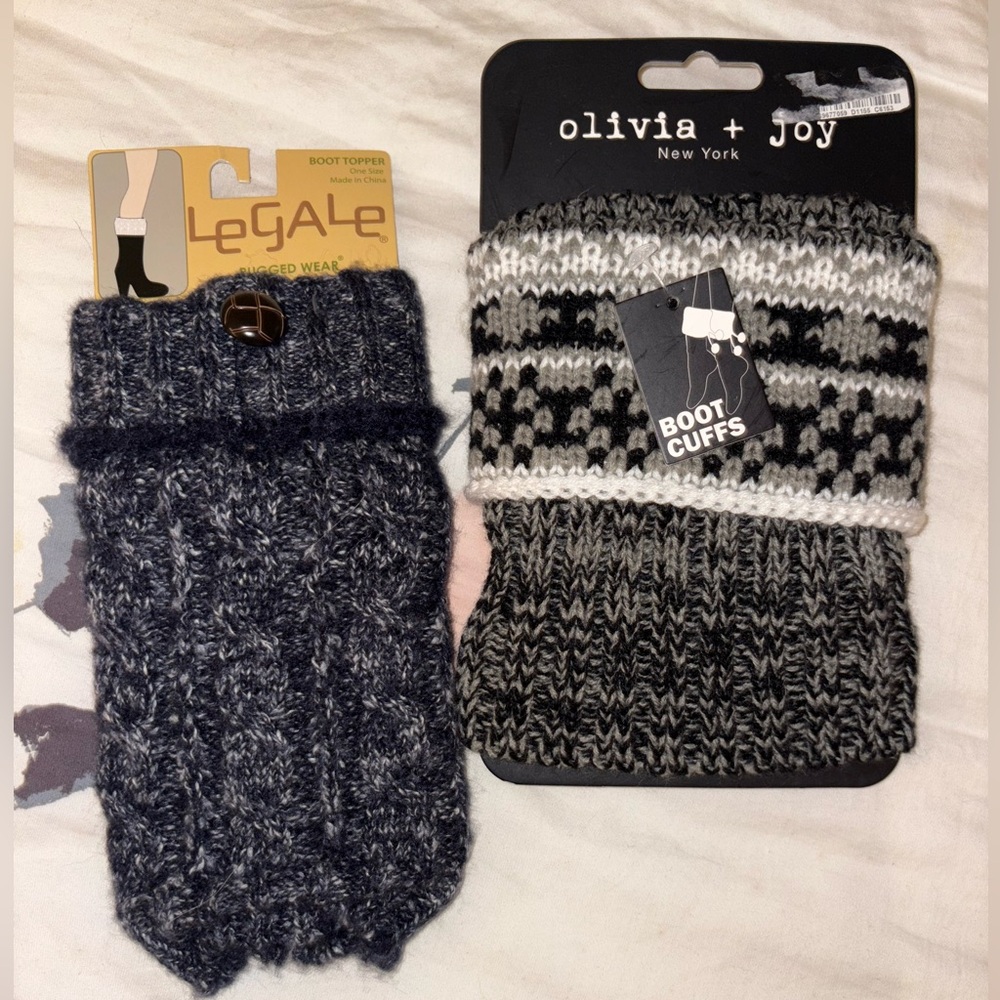 Olivia + Joy Black and Gray Boot Cuffs